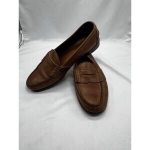 COLE HAAN Hand Sewn Brown Leather PENNY LOAFERS Sz 11 Office Work Academia